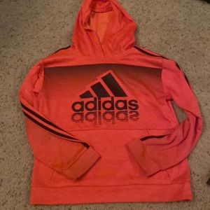 Well loved bright orange adidas hoodie